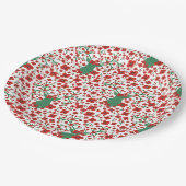 Assiettes En Carton Scandinavie Noël à motifs floraux avec Antlers (Angle)