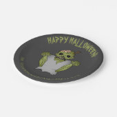 Assiettes En Carton Scanner Zombie Personnalisable Halloween Texte de  (Angle)