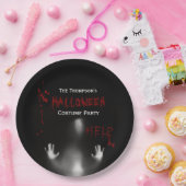 Assiettes En Carton Scare Bloody Halloween Costume Party Noir (Fête)