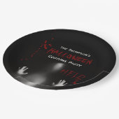 Assiettes En Carton Scare Bloody Halloween Costume Party Noir (Angle)