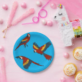 Assiettes En Carton Scarlet Macaw (Fête)