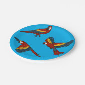 Assiettes En Carton Scarlet Macaw (Angle)