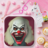 Assiettes En Carton scary clown horror portrait de monstre halloween (Fête)