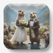 Assiettes En Carton **"Scellé avec un baiser : Otterly in Love"** (Recto)