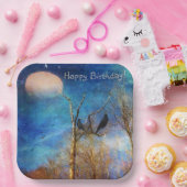 Assiettes En Carton Scène de forêt lunaire (Fête)