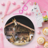 Assiettes En Carton Scène de la Nativité de Noël (Fête)