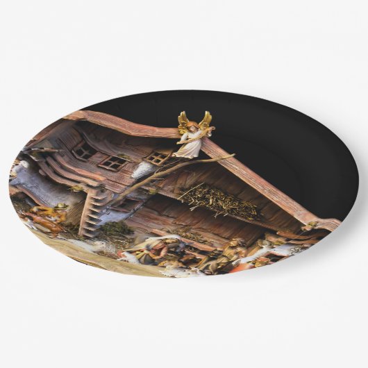 Assiettes En Carton Scène de la Nativité de Noël (Angle)