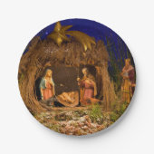Assiettes En Carton Scène de nativité (Devant)