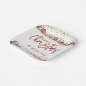 Assiettes En Carton Scène de rue de la Maison de Noël (Angulaire)