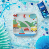 Assiettes En Carton Scène de transport (Fête)