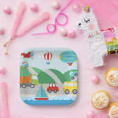 Assiettes En Carton Scène de transport (Fête)