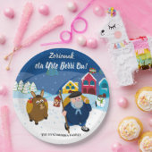 Assiettes En Carton Scène faite sur commande de neige de Noël (Fête)