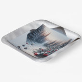 Assiettes En Carton Scène forestière d'hiver dans une enveloppe (Angulaire)