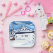 Assiettes En Carton Scène hivernale (Fête)