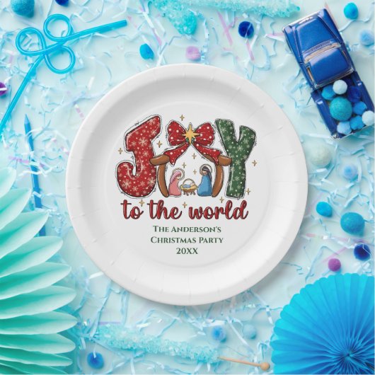 Assiettes En Carton Scène Joyeux Personnalisé Manger Noël (Fête)