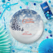 Assiettes En Carton Scenic Snow and Christmas trees Personalize (Fête)