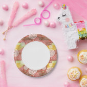 Assiettes En Carton Schéma floral 2 (Fête)