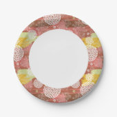 Assiettes En Carton Schéma floral 2 (Devant)