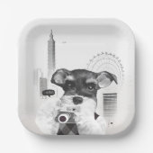 Assiettes En Carton Schnauzer avec caméra (Recto)