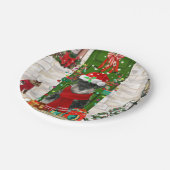 Assiettes En Carton Schnauzer Chien Noël (Angle)