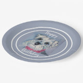 Assiettes En Carton Schnauzer de joyeux anniversaire (Angle)