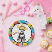 Assiettes En Carton Schnauzer miniature de fiesta (Fête)