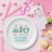 Assiettes En Carton Science Experiment Green Boy Anniversaire (Fête)