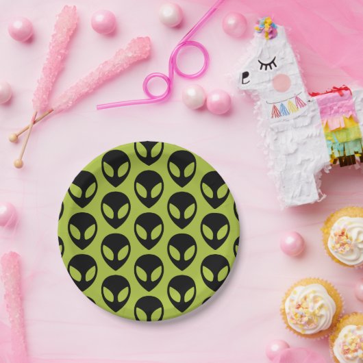 Assiettes En Carton Science-fiction Alien spatiale Extraterrestre (Fête)