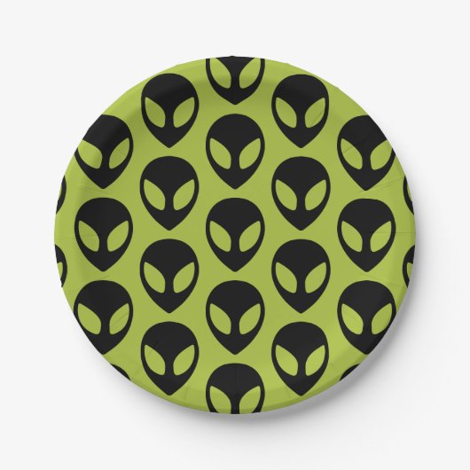 Assiettes En Carton Science-fiction Alien spatiale Extraterrestre (Devant)