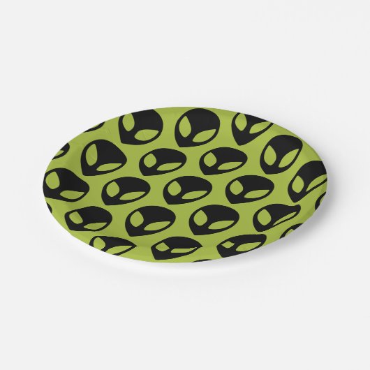 Assiettes En Carton Science-fiction Alien spatiale Extraterrestre (Angle)