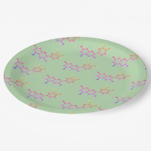 Assiettes En Carton Science Garden Party Plates de Molecule (Angle)