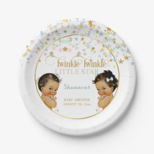 Assiettes En Carton Scintille Petite Étoile Bébé Ethnique Genre Neutre