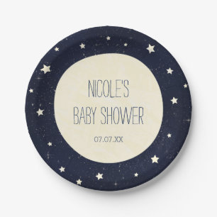 Assiettes En Carton Scintille Petite Étoile Ciel Étoilé Baby Shower