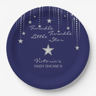 Assiettes En Carton Scintillement de scintillement de baby shower peu