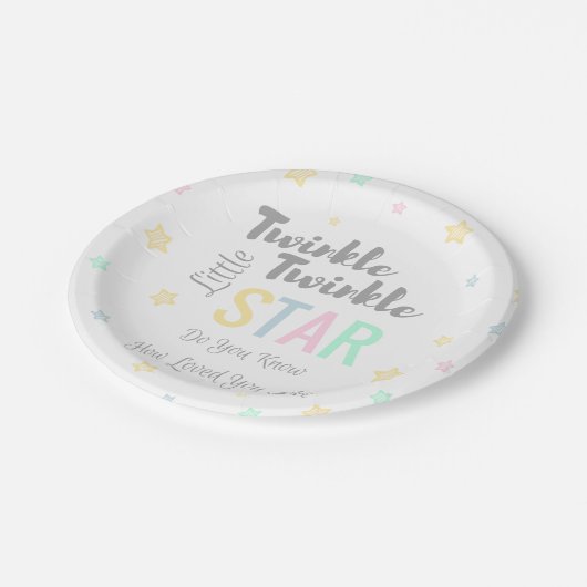 Assiettes En Carton Scintillement de scintillement peu d'étoile - (Angle)