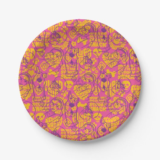 Assiettes En Carton Scooby-Doo | Funky Flower Motif (Devant)