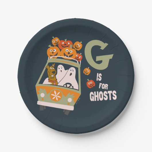 Assiettes En Carton Scooby-Doo | G est pour Ghosts (Devant)