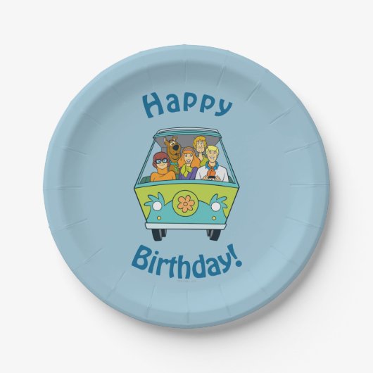 Assiettes En Carton Scooby-Doo & Gang Mystery Machine (Devant)