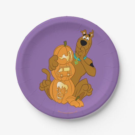 Assiettes En Carton Scooby-Doo | Halloween Jack-O-Lantern (Devant)