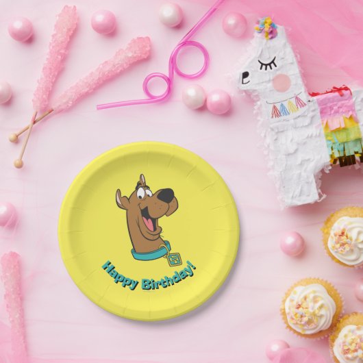 Assiettes En Carton Scooby-Doo Joyeux Visage (Fête)