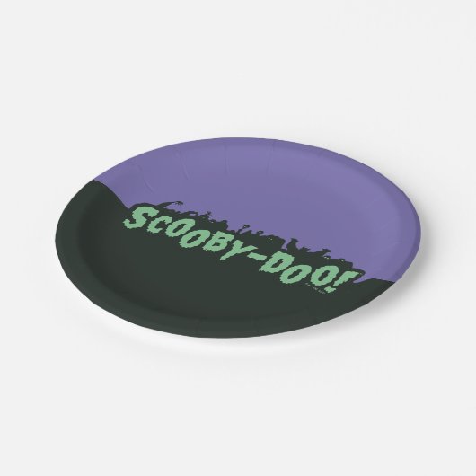 Assiettes En Carton Scooby-Doo ! Logo Monster Silhouette (Angle)