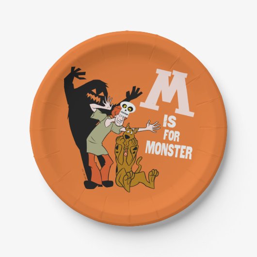 Assiettes En Carton Scooby-Doo | M est pour Monster (Devant)