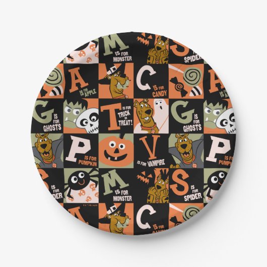 Assiettes En Carton Scooby-Doo | Motif Halloween (Devant)
