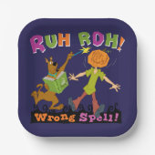 Assiettes En Carton Scooby-Doo | Ruh Roh ! Mauvais sort ! (Recto)