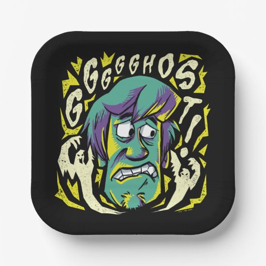 Assiettes En Carton Scooby-Doo | Shaggy effrayée (Recto)