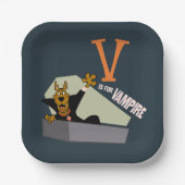 Assiettes En Carton Scooby-Doo | V est pour Vampire (Recto)