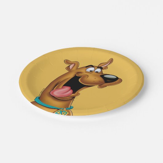 Assiettes En Carton Scooby Doo Visage Excité (Angle)