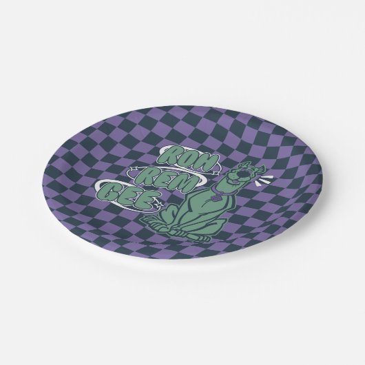 Assiettes En Carton Scooby rétro "OMG" (Angle)