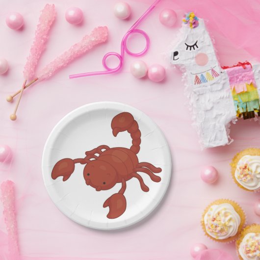 Assiettes En Carton Scorpion (Fête)