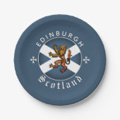 Assiettes En Carton Scotland plate, Rampant, Edimbourg, Drapeau écossa (Devant)